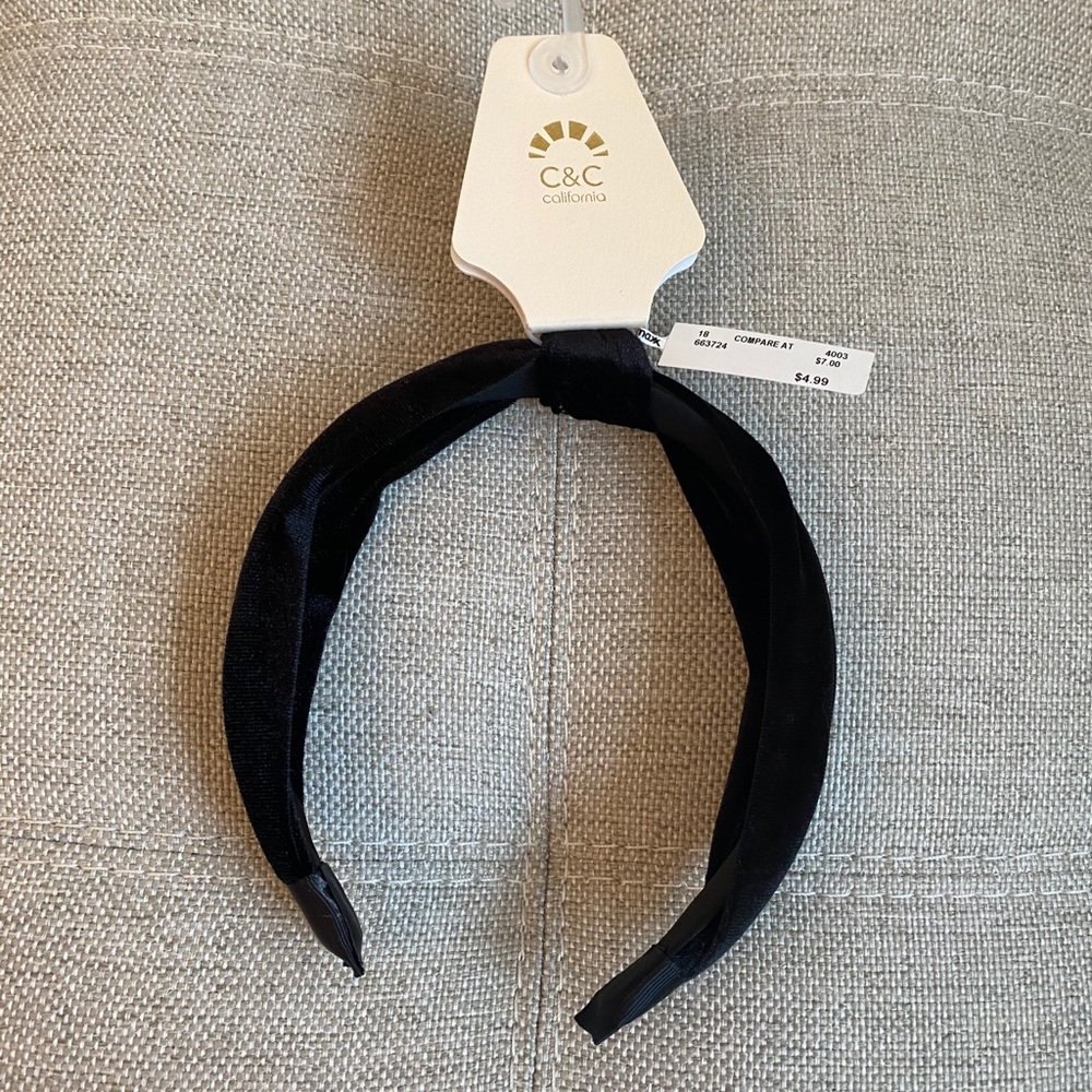 Black Velour Headband
